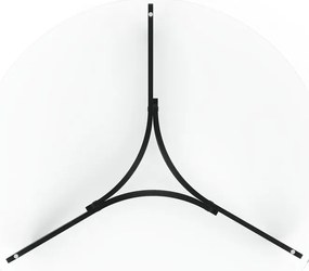Fekete kerek dohányzóasztal üveg asztallappal 87x87 cm Madera – Umbra