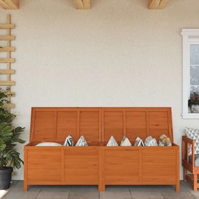 vidaXL barna tömör fenyőfa kerti tárolóláda 198,5 x 50 x 56,5 cm