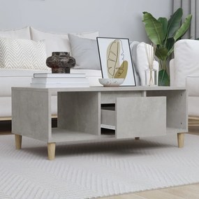 Betonszürke szerelt fa dohányzóasztal 90x50x36,5 cm
