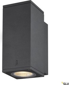 SLV 1003416 ENOLA SQUARE Modern Kültéri Fali Lámpa Antracit, Átlátszó LED IP65