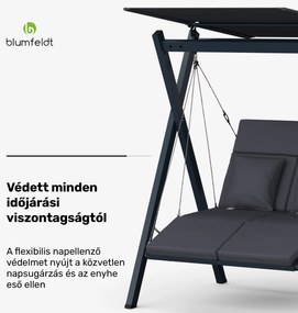 Blumfeldt FlexiSwing, hollywoodi hinta, 2 üléses, állítható háttámla, napellenző, időjárásálló