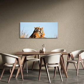 Kép - Tigris és a kölyke (120x50 cm)