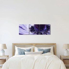 Kép - Ibolya virág (órával) (90x30 cm)