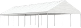 vidaXL fehér polietilén pavilon tetővel 17,84 x 5,88 x 3,75 m