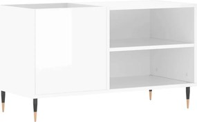 vidaXL magasfényű fehér szerelt fa hanglemezszekrény 85x38x48 cm