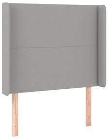 világosszürke szövet LED-es fejtámla 83x16x118/128 cm