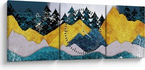 Kép - sarki táj (órával) (90x30 cm)