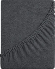 Frottír Lepedő Gumis 160x200 Vastag DeLux 190g Sötét Hamu