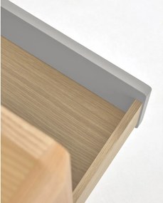 Szürke-natúr színű komód kőrisfa dekorral 99x78,5x42 cm Anielle – Kave Home