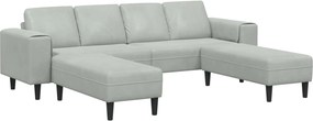 vidaXL Nappali Kanapé 3 pcs Világosszürke