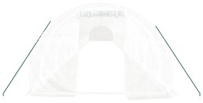 fehér acélvázas melegház 72 m² 24 x 3 x 2 m