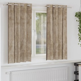 Függöny függönyökkel 2 pcs pezsgőszín 175 x 140 cm Bársony