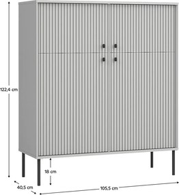ARIS 2D2D szekrény, szürke