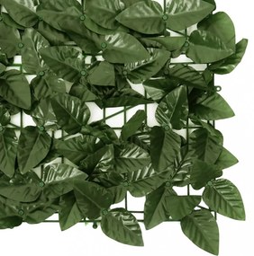 sötétzöld leveles erkélyparaván 300 x 75 cm