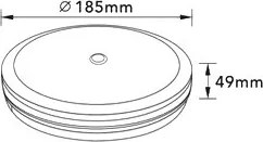 UNIVERSO Mennyezeti lámpa mozgásérzékelővel 18w 2640lm CCT.Kap IP65 fekete D185x49mm