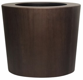 Fából készült önöntöző ültetőgép ARC, alacsony, többféle változatban - Hobby Flower méretek: Ø61 x 51, szín: sötét tölgy