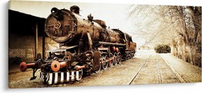 Kép - történelmi mozdony (120x50 cm)