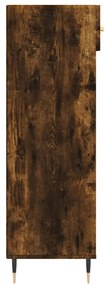 füstös tölgy színű szerelt fa cipőszekrény 60 x 35 x 105 cm