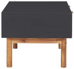 Tömör akácfa és MDF dohányzóasztal 90 x 50 x 40 cm