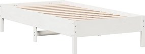 vidaXL fehér tömör fenyőfa ágy matrac nélkül 75 x 190 cm