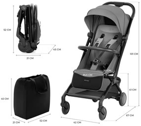 KINDERKRAFT SELECT PILOT 2 sport babakocsi, szürke