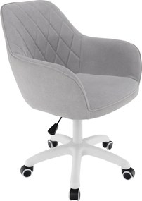 Irodai szék, szürke szövet/fehér, SANTY