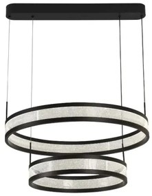 LED dimmelhető csillár zsinóron LED/70W/230V fekete + távirányítás