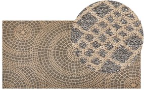 Szürke és bézs jutaszőnyeg 80 x 150 cm ARIBA Beliani