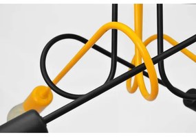 Felületre szerelhető csillár OXFORD 4xE27/15W/230V fekete/sárga