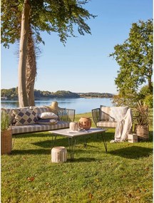 Bézs párnázott kerti fotel Mundo – Bloomingville