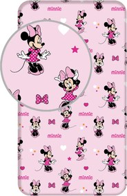 Disney Minnie Pretty in Pink gumis lepedő 90x200 cm