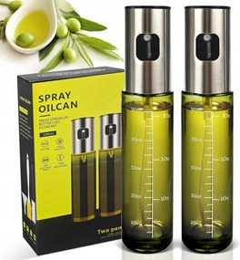 Olajszóró Ecet Szórófej Spray Acél 2 Db