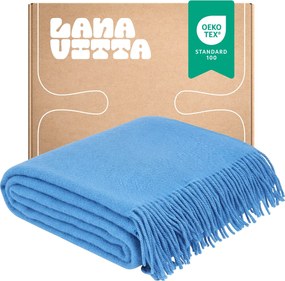 Gyapjú Takaró Meleg Gyapjú 100% Új-Zéland gyapjú Pléd Kék 140х200