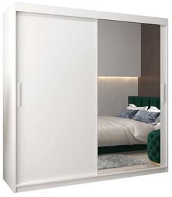 Ruhásszekrény 200 cm Toki 2 (matt fekete + matt fehér). 1065013