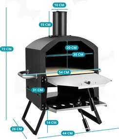 Kültéri pizzasütő kiegészítőkkel