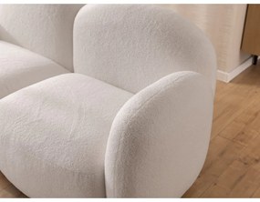 Krémszínű buklé sarokkanapé (bal oldali-heverő résszel) Orbit – Ropez