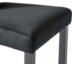6 db fekete bársony étkezőszék