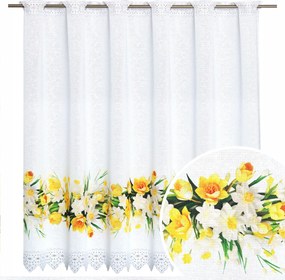 Irigy Hónaljmirigy Húsvét 150x70 Vitrázs Függönyök a konyhába Tavaszi Nárcisz Függöny