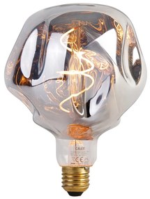 E27 szabályozható LED izzó G125 ezüst 4W 75lm 1800K