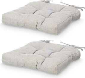 Poliészter Székpárna Pöttyökkel 40 X 40 CM Szürke Steppelt