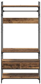 Ruhásszekrény fiókkal Régi fa 89 x 39 x 184.5 cm Faanyag