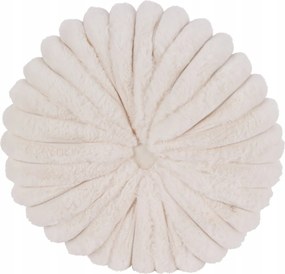 Díszpárna kerek, puha nyuszi szőrme 35x10 cm