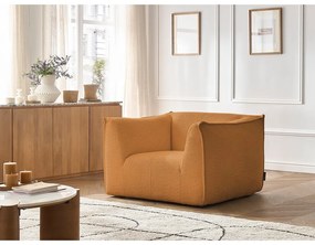 Mustársárga buklé fotel Giorgia – Bobochic Paris