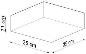 Mennyezeti lámpa HORUS 35 2xE27/60W/230V szürke