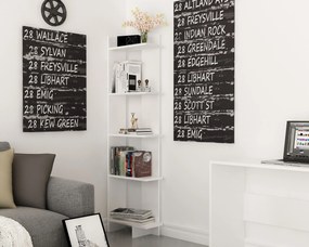 könyvespolc Als - White
