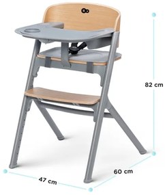 KINDERKRAFT SELECT 3v1 LIVY Premium tölgy etetőszék + CALMEE pihenőszék