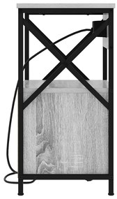Éjjeliszekrény 2 pcs Szürke sonoma 40 x 31 x 60 cm Faanyag