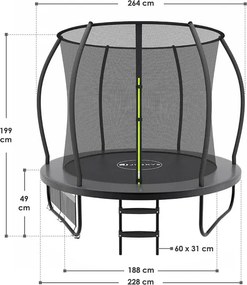 Juskys Trambulin Ø228 cm SkyBounce