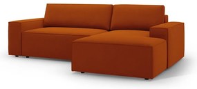 Téglavörös kinyitható sarokkanapé (jobb oldali) Jodie – Micadoni Home