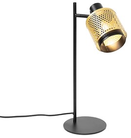 Ipari asztali lámpa fekete arannyal - Kayden